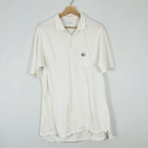 B. Draddy White Pima Performance Golf Polo L
